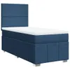 vidaXL Boxspringbett mit Matratze Blau 100x200 cm Stoff Produktbild-Vorschau 3