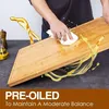 Planche à découper Zimilo en bambou avec rainure, 45 x 30 x Voir les images du produit 2