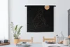 MuchoWow® Wandteppich Wandbehang Frau - Mond - Gold - Produktbild-Vorschau 2