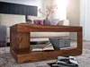 FineBuy Couchtisch Massivholz 90 cm Wohnzimmertisch braun Produktbild-Vorschau 5