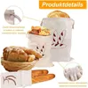 Brotbeutel Leinen, 4er Set Brotsack mit Kordelzug Baguette Produktbild-Vorschau 3