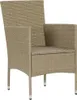 vidaXL Garten-Essstühle 2 Stk. Poly Rattan Beige Produktbild-Vorschau 5