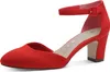 Tamaris Damen Pumps Fesselriemen Blockabsatz samtige Haptik Produktbild-Vorschau 3
