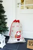 Weihnachts-Jute-Geschenkbeutel mit Kordelzug – bestickter Produktbild-Vorschau 4
