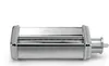 A silver pasta maker attachment for a kitchen mixer, shown from the front on a white background. Produktbild-Vorschau