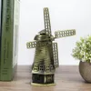 Holandský větrný mlýn, kovový model, dekorace na stůl, Náhled obrázku produktu 4