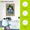 ARTland Poster Tiefen Wald Wasserfall Stein Mauer Blick Produktbild-Vorschau 3