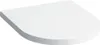 A white toilet seat with a lid, shown from a diagonal angle on a white background. Produktbild-Vorschau