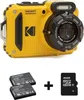 A yellow Kodak Pixpro camera with accessories. Anteprima dell’immagine prodotto