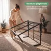 Letto Pieghevole in Metallo 120x200 cm Letto per Ospiti Anteprima dell’immagine prodotto 6