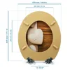 A diagram showing the dimensions of a toilet seat with a heart design. Produktbild-Vorschau
