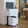 HAJA bidone per cosmetici a pedale in acciaio inox bianco Anteprima dell’immagine prodotto 6