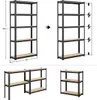 A collage of images showing different configurations and dimensions of shelving units. Produktbild-Vorschau