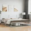 vidaXL Bettgestell mit Kopfteil Metall Weiß 193x203 cm -  Produktbild-Vorschau 11