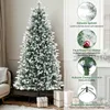 183 cm großer grün beflockter PE-Weihnachtsbaum mit Produktbild-Vorschau 5
