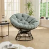 Ergonomické otočné křeslo Papasan z proutí s 360° Náhled obrázku produktu 1