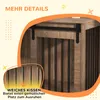 A close-up view of a wooden dog crate with a sliding door mechanism, highlighting its features. Podgląd zdjęcia produktu