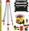 A collection of laser leveling equipment and accessories laid out on a white background. Produktbild-Vorschau