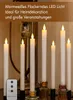 6er Set Echtwachs LED Stabkerzen 25 cm in Weiß, warmweiß Produktbild-Vorschau 6