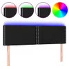 LED Kopfteil Schwarz 144x5x78/88 cm Stoff Produktbild-Vorschau 1