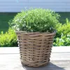 Pflanzkorb BASKET grau braun D23cm Rattankorb Kooboo Produktbild-Vorschau 2
