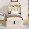 Boxspringbed 90x200 cm met USB-poort, bed met opbergruimte, Productafbeelding-voorbeeld 2