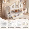 Letto a castello Sweiko, letto per bambini, con sponda di Anteprima dell’immagine prodotto 5