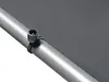 A close-up view of a dark gray fabric attached to a silver pole with a black fastening mechanism. Náhľad obrázku produktu