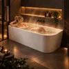 ALONI Hoekbad Links - Glanzend Wit - 180x80x58 cm - Productafbeelding-voorbeeld 4