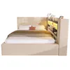 Letto divano Merax 140x190 cm con LED, letto imbottito con Anteprima dell’immagine prodotto 14