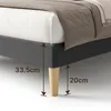 Letto matrimoniale Bealife imbottito, dimensioni 140x200 Anteprima dell’immagine prodotto 6