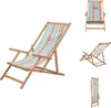 vidaXL Klappbarer Strandstuhl Stoff und Holzrahmen Produktbild-Vorschau 1