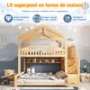 Kinder-Etagenbett 90x200 + 140x200 cm im Haus-Design mit Produktbild-Vorschau 4