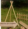 50 Pali Ovali in Legno di Faggio Ø18 mm x 78 cm – Picchetti Anteprima dell’immagine prodotto 6