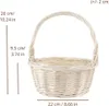 Creative Home Malý veľkonočný prútený košík s uškom, biely Náhľad obrázku produktu 3