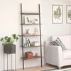 The Living Store Leiterregal mit 5 Böden Dunkelbraun und Produktbild-Vorschau 1