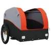 vidaXL Rimorchio per biciclette nero e arancione 45 kg di Anteprima dell’immagine prodotto 5