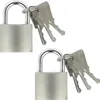 com-four® 2x Vorhängeschloss aus massivem Metall - Produktbild-Vorschau 1