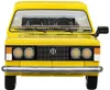 A front view of a yellow toy car. Produktbild-Vorschau