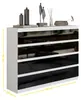 Commode blanc mat / noir brillant à 8 tiroirs – Buffet Voir les images du produit 2