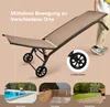 COSTWAY Sonnenliege Gartenliege mit Rollen, verstellbarer Produktbild-Vorschau 6