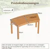 COSTWAY 4er Set Gartenbänke Akazienholz Wetterfest, Produktbild-Vorschau 3