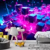 Vlies fototapete Neonwürfel abstrakt 3D 450x315 cm Feeby Produktbild-Vorschau 2