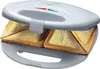 A white sandwich maker with toast inside, on a white background. Produktbild-Vorschau