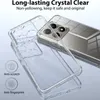 A clear phone case is shown on top of a phone, highlighting its features. Produktbild-Vorschau