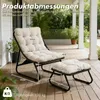 LVHOM Relaxsessel mit Hocker, Loungesessel Cordstoff für Produktbild-Vorschau 7