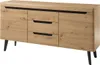 Sideboard Ronson in Artisan Eiche und schwarz Kommode Produktbild-Vorschau 5