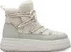 A single ivory and gray boot with a platform sole and sherpa lining. Podgląd zdjęcia produktu