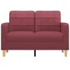 2-Sitzer-Sofa Weinrot 120 cm Stoff Produktbild-Vorschau 3