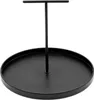 Einhand Serviertablett rund schwarz - 30 cm - Elegantes Produktbild-Vorschau 1